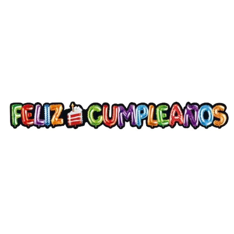 LETRERO FELIZ CUMPLEAÑOS GLOBOS
