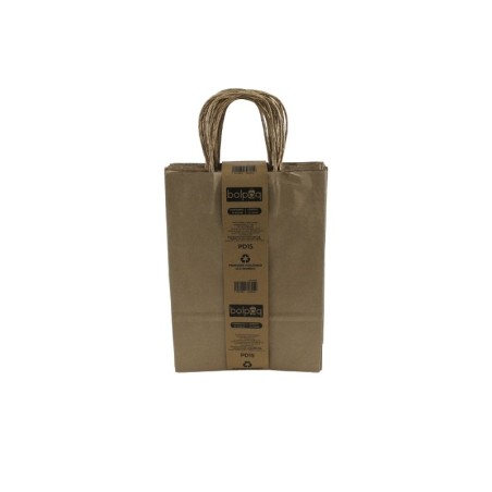 BOLSA KRAFT CON ASA 19X26.5X8CM