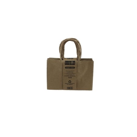 BOLSA KRAFT CON ASA 20.5X9X13.8CM