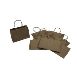 BOLSA KRAFT CON ASA 20.5X9X13.8CM