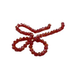 PIEDRA MURANO RONDELA 6X8MM ROJO