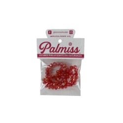 PIEDRA MURANO RONDELA 6X8MM ROJO