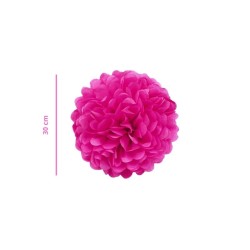 POM POM DE PAPEL FUCSIA