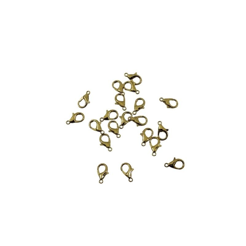 BROCHE PERICO 12 MM DORADO