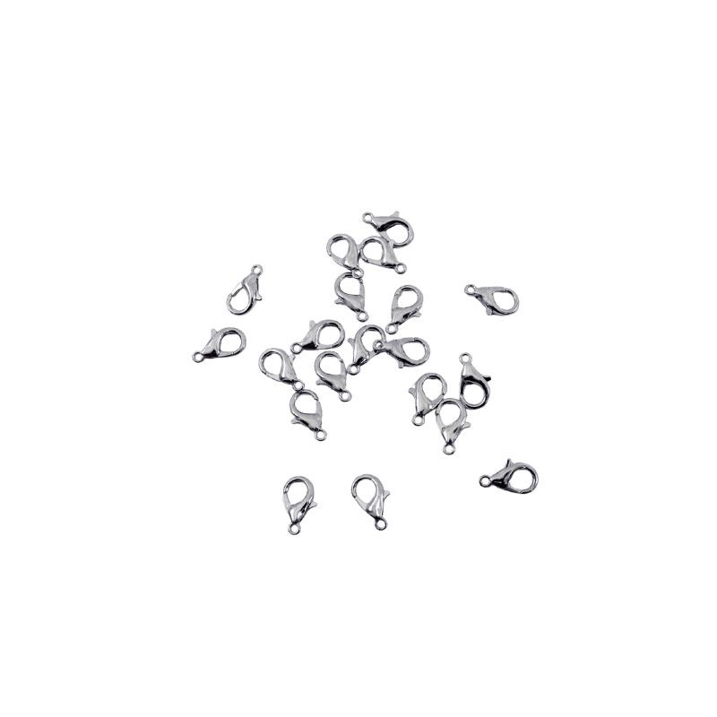 BROCHE PERICO 12 MM PLATA