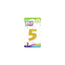 VELA PARA PASTEL NÚMERO 5