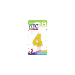 VELA PARA PASTEL NÚMERO 4