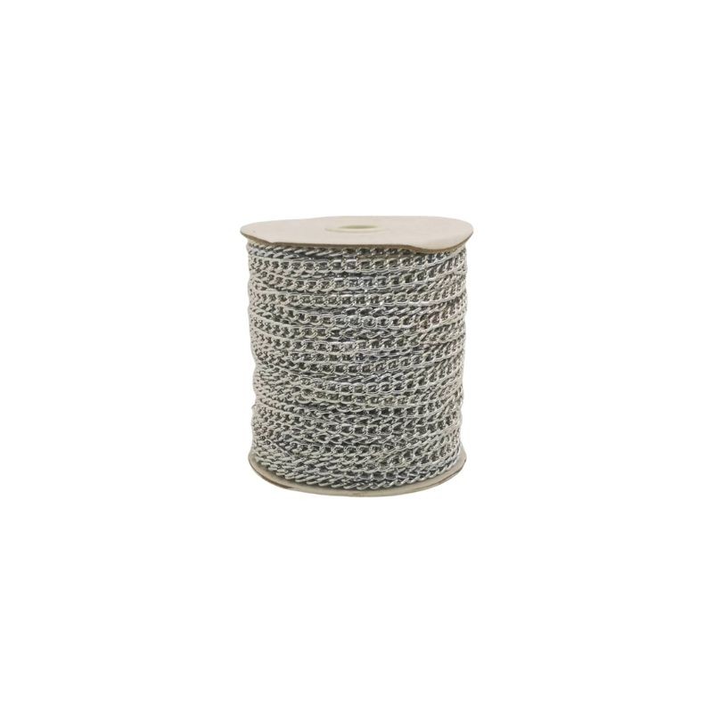 CADENA 9X6MM PLATA