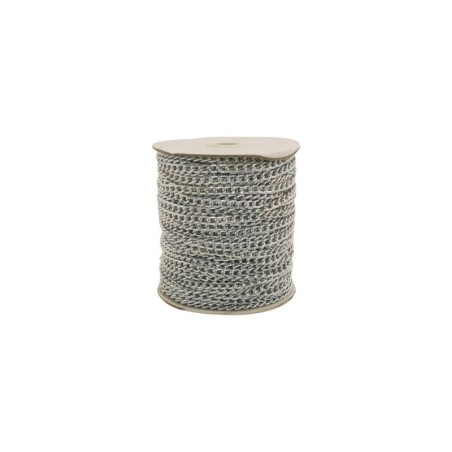 CADENA 9X6MM PLATA