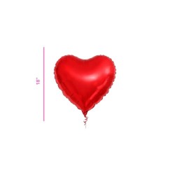 GLOBO 18 METÁLICO CORAZÓN ROJO