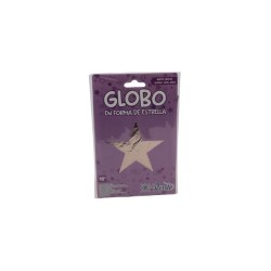 GLOBO METÁLICO ESTRELLA ROSA 18