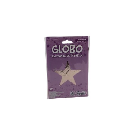 GLOBO METÁLICO ESTRELLA ROSA 18
