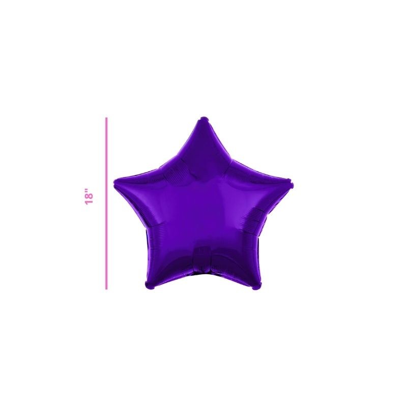 GLOBO METÁLICO ESTRELLA MORADO 18