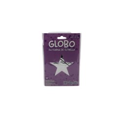 GLOBO METÁLICO ESTRELLA PLATA 18