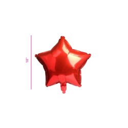 GLOBO METÁLICO ESTRELLA ROJO 18