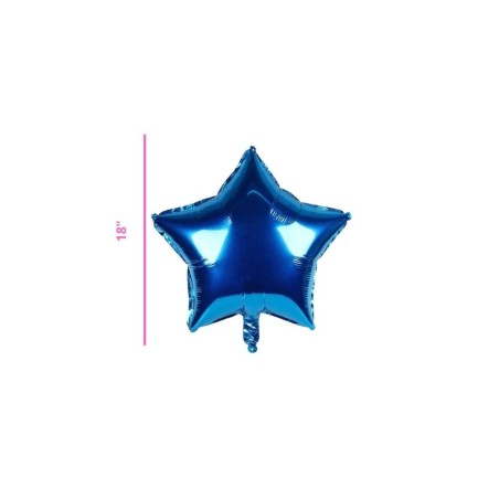 GLOBO METÁLICO ESTRELLA AZUL FUERTE 18