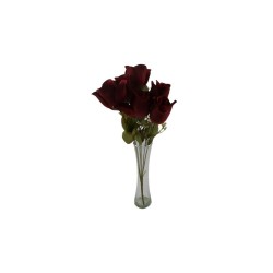 ROSAL BOTÓN GUINDA TALLO LIMA X6