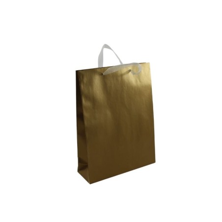 BOLSA PARA REGALO 26X35CM ORO