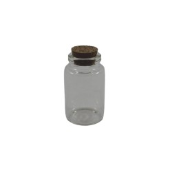 FRASCO DE VIDRIO CON CORCHO DE 2X1