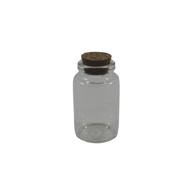 FRASCO DE VIDRIO CON CORCHO DE 2X1