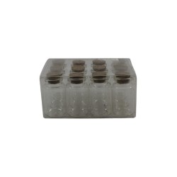 FRASCO DE VIDRIO CON CORCHO DE 2X1
