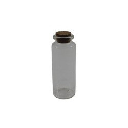 FRASCO DE VIDRIO CON CORCHO DE 3X1