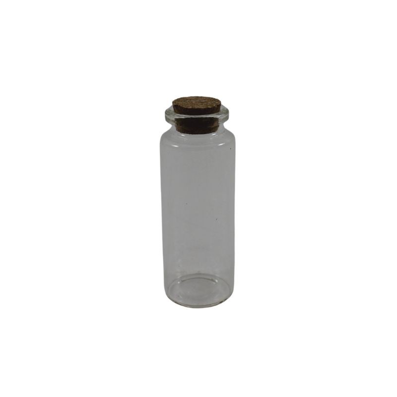 FRASCO DE VIDRIO CON CORCHO DE 3X1