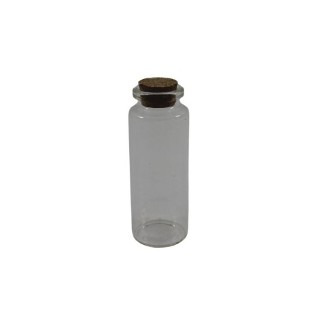FRASCO DE VIDRIO CON CORCHO DE 3X1