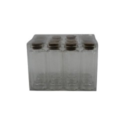 FRASCO DE VIDRIO CON CORCHO DE 3X1