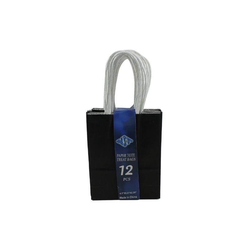 BOLSA DE PAPEL CON ASA 4.5X5.5 NEGRA