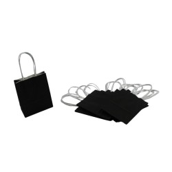 BOLSA DE PAPEL CON ASA 4.5X5.5 NEGRA