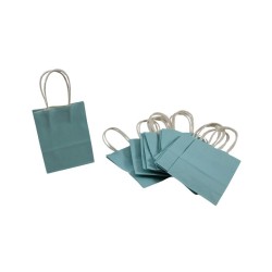 BOLSA DE PAPEL CON ASA 4.5X5.5 AZUL