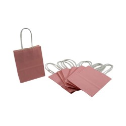 BOLSA DE PAPEL CON ASA 4.5X5.5 ROSA