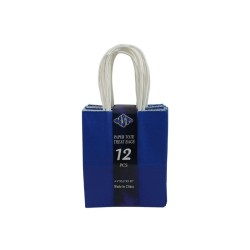 BOLSA DE PAPEL CON ASA 4.5X5.5 AZUL REY