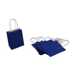 BOLSA DE PAPEL CON ASA 4.5X5.5 AZUL REY