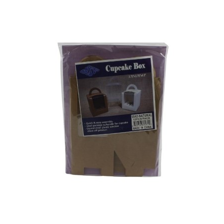 CAJA PARA CUPCAKE NATURAL
