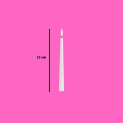 VELA CÓNICA 23CM BLANCA