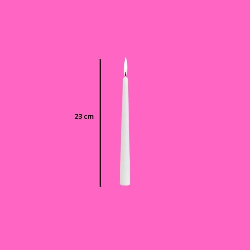 VELA CÓNICA 23CM BLANCA