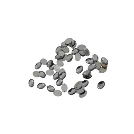PIEDRA OVALADA 10X14MM CRISTAL