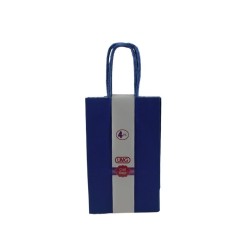 BOLSA DE PAPEL 13X8X21CM AZUL REY