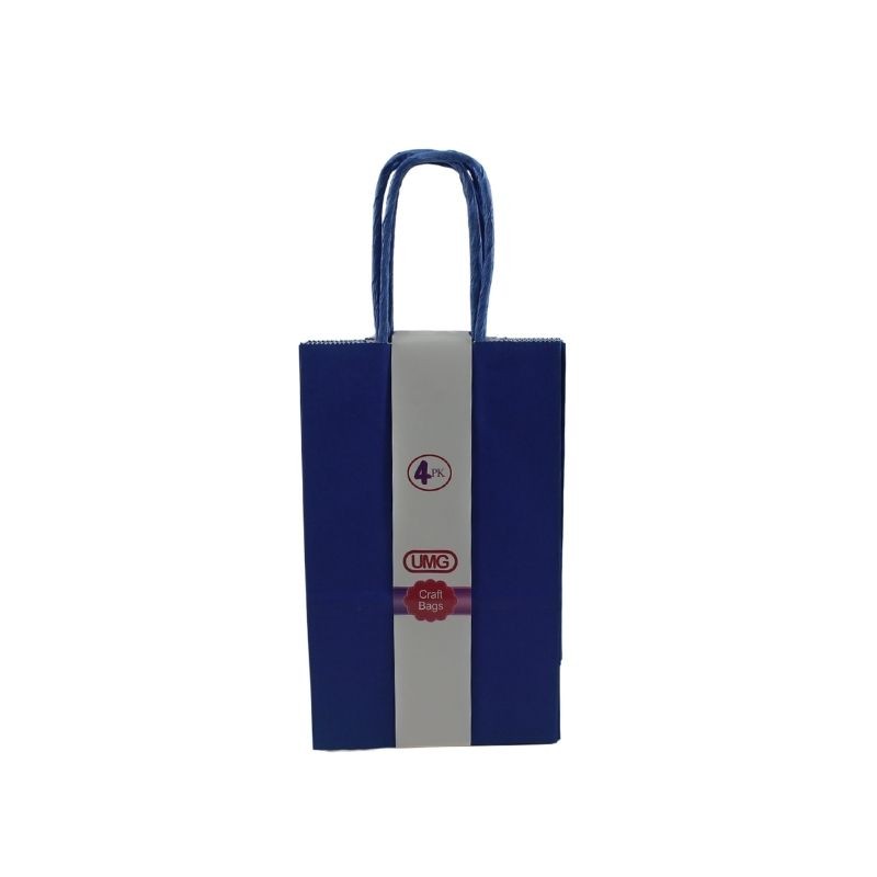 BOLSA DE PAPEL 13X8X21CM AZUL REY