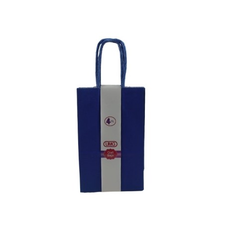 BOLSA DE PAPEL 13X8X21CM AZUL REY