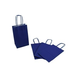 BOLSA DE PAPEL 13X8X21CM AZUL REY