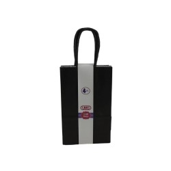 BOLSA DE PAPEL 13X8X21CM NEGRA