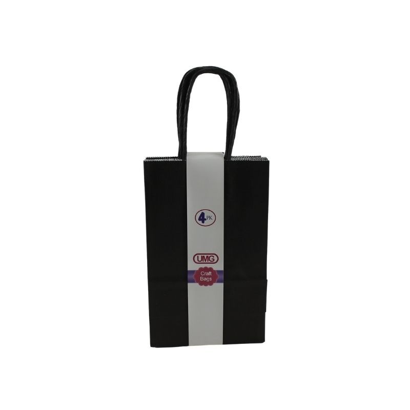 BOLSA DE PAPEL 13X8X21CM NEGRA