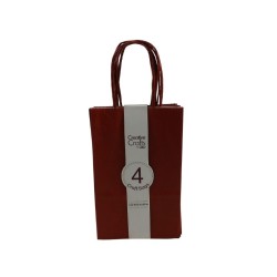 BOLSA DE PAPEL 13X8X21CM ROJO