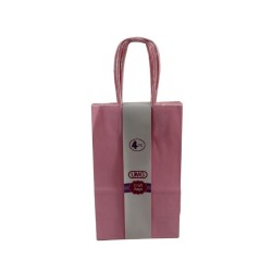 BOLSA DE PAPEL 13X8X21CM ROSA