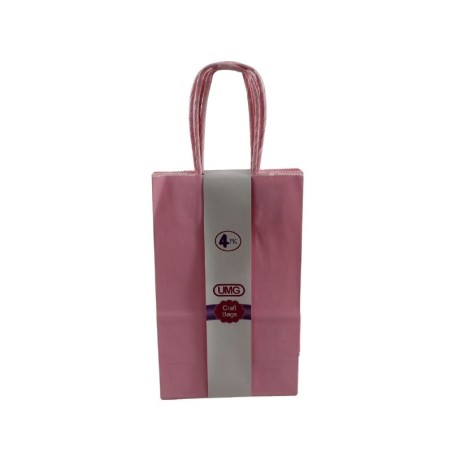 BOLSA DE PAPEL 13X8X21CM ROSA