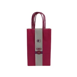 BOLSA DE PAPEL 13X8X21CM  FUCSIA