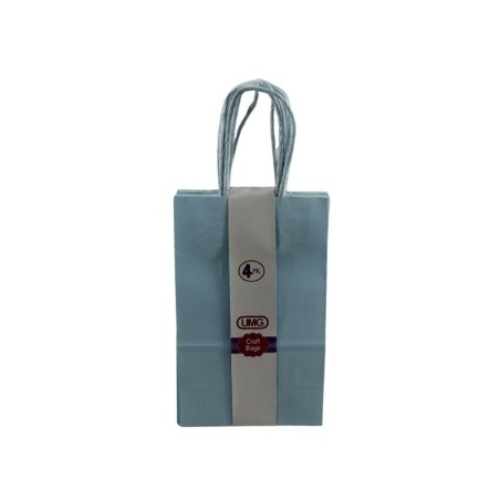 BOLSA DE PAPEL 13X8X21CM AZUL CIELO